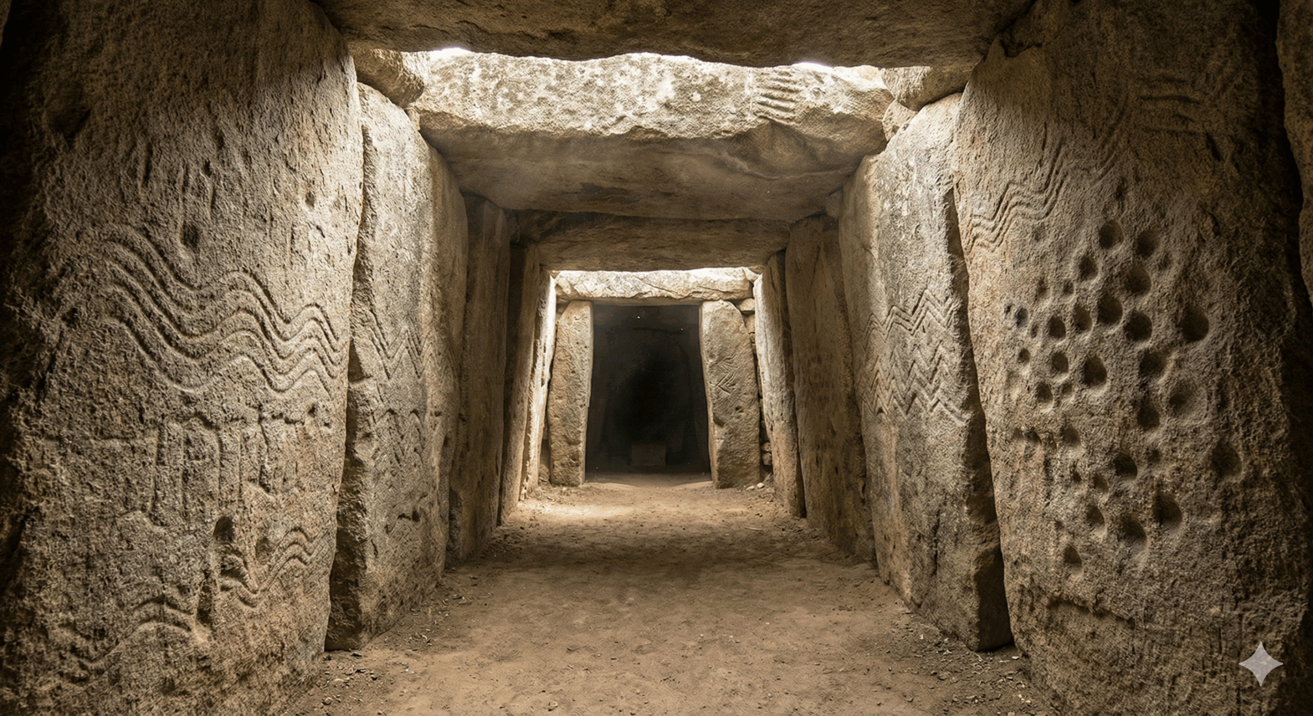 Imagen reconstrucción arte megalítico (IA Gemini)